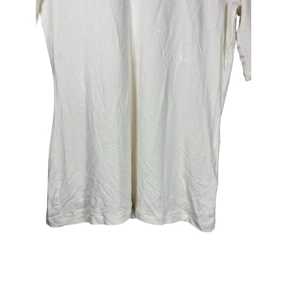 Lauren Ralph Lauren Women’s Mock Neck Top Ivory Cream M Elbow Sleeve Minimalist - Picture 4 of 10